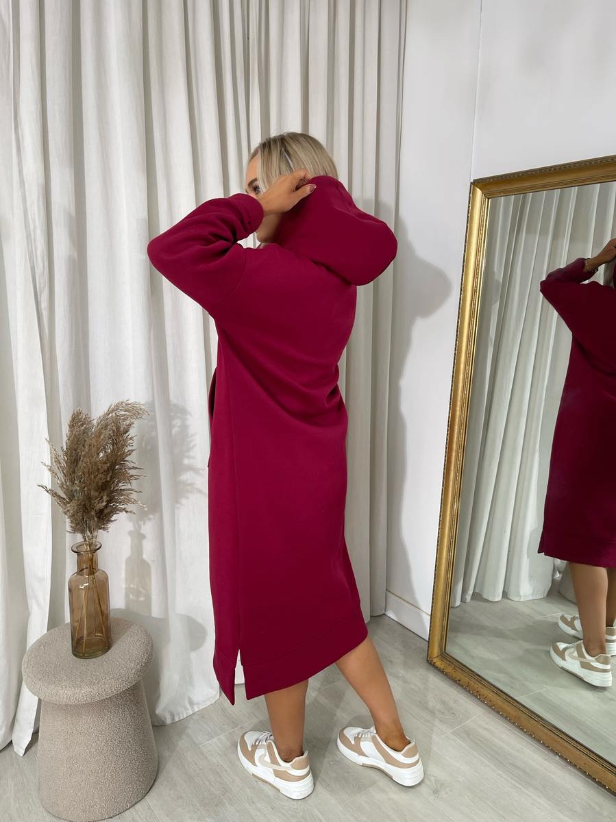 Kangaroo Pocket Long Loose Hoodie