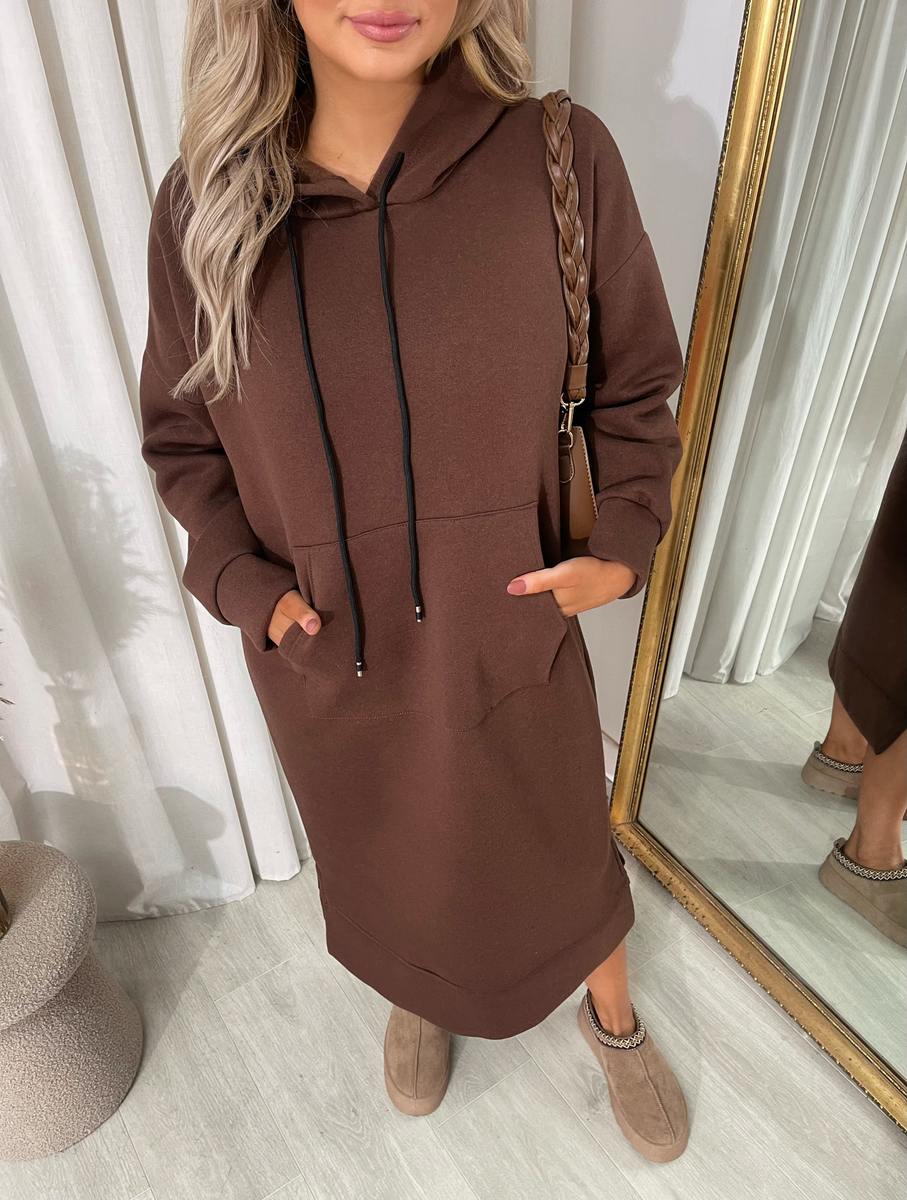 Kangaroo Pocket Long Loose Hoodie