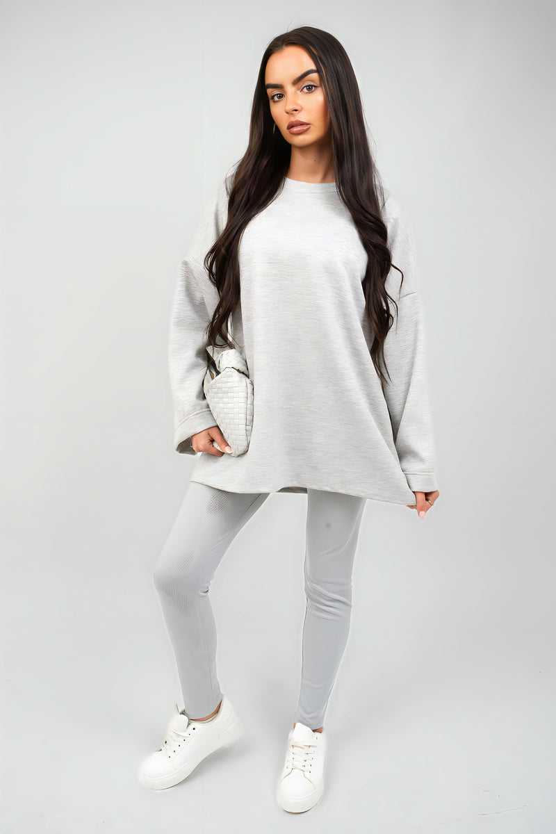 Oversized Long Sleeve Sweatshirt Top - Black River UK