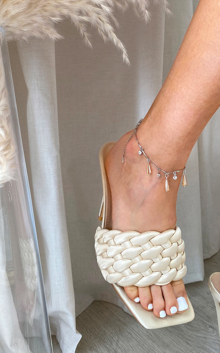 Diamante Drop Anklet - Black River UK