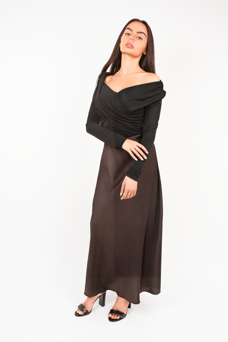 Off Shoulder Long Sleeve Bodysuit