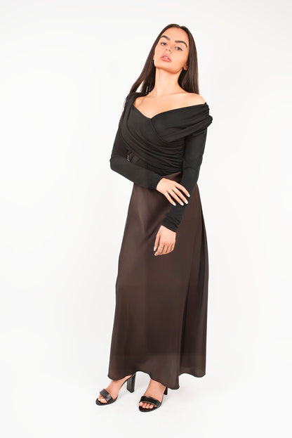 Off Shoulder Long Sleeve Bodysuit