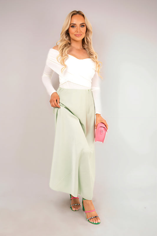Off Shoulder Long Sleeve Bodysuit