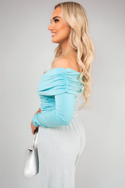 Off Shoulder Long Sleeve Bodysuit