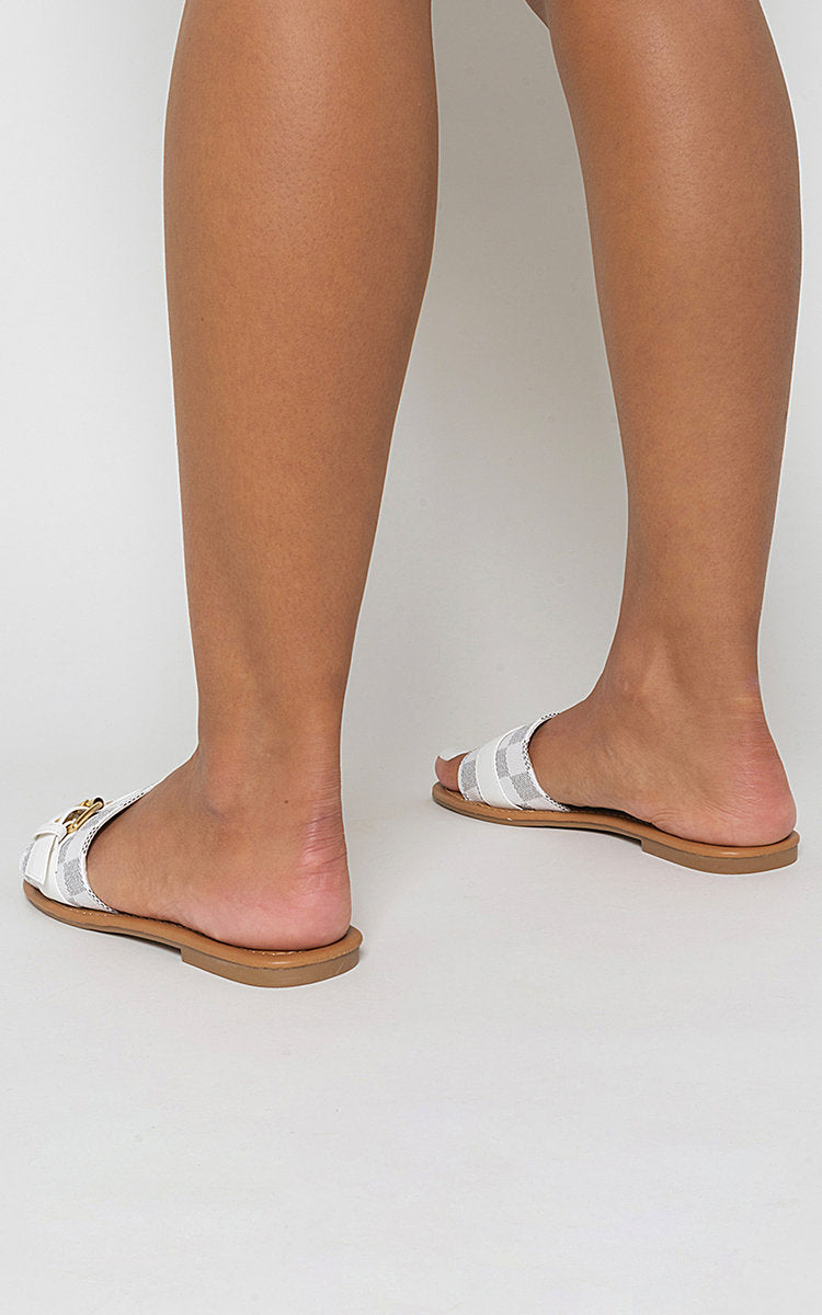 Open Toe Flat Sandals - Black River UK