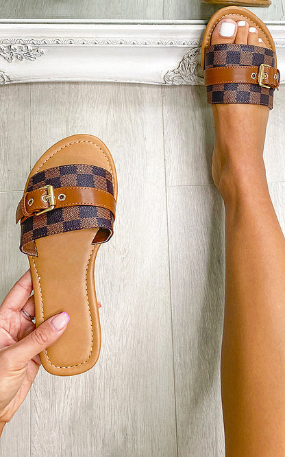 Open Toe Flat Sandals - Black River UK