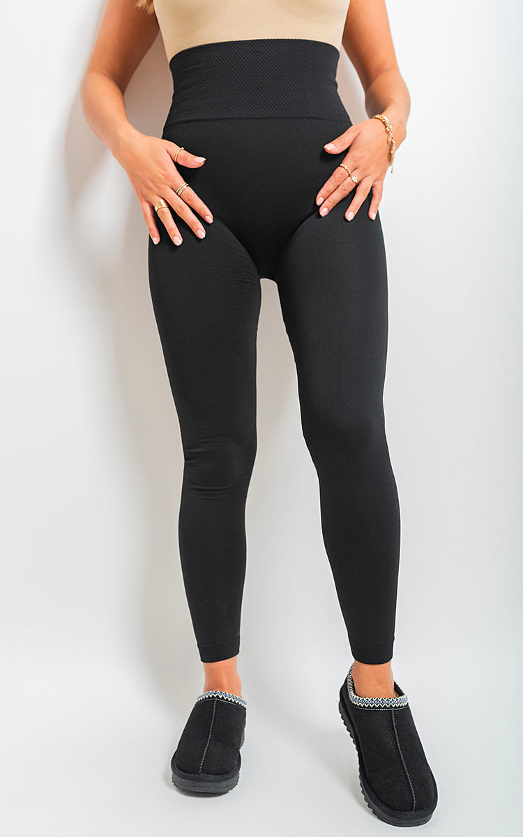 High Waist Tummy Compression Slimming Leggings - Big Size