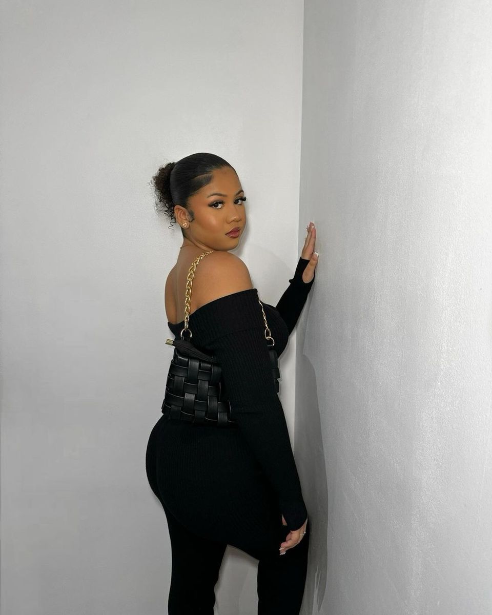 Knitted Long Sleeves Cropped Off Shoulder Top and Trousers Co-ord Set - Black River UK