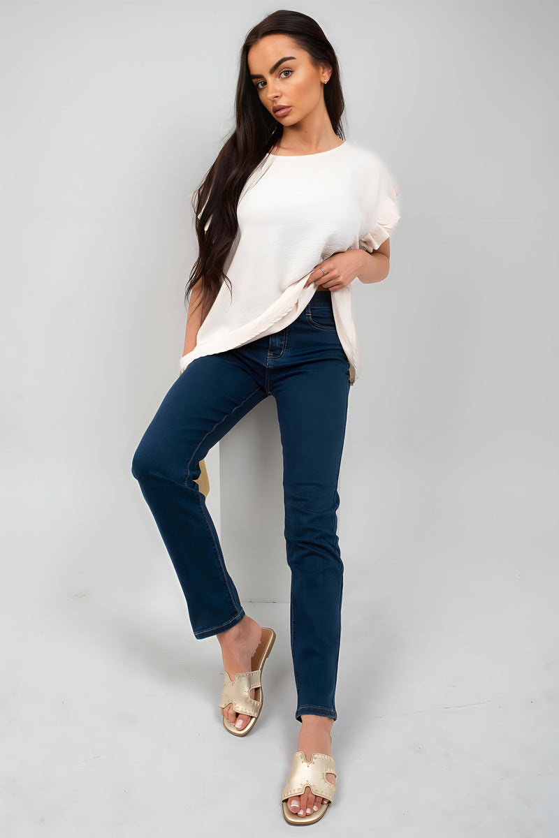 Straight Leg High Waist Jeans
