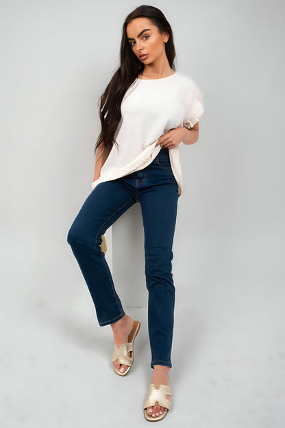 Straight Leg High Waist Jeans
