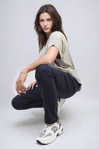 Casual Drawstring Trousers - Black River UK