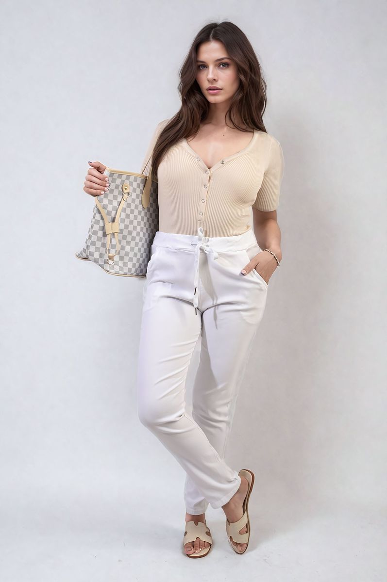 Casual Drawstring Trousers - Black River UK