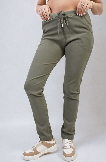 Casual Drawstring Trousers - Black River UK