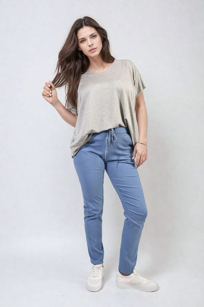Casual Drawstring Trousers - Black River UK