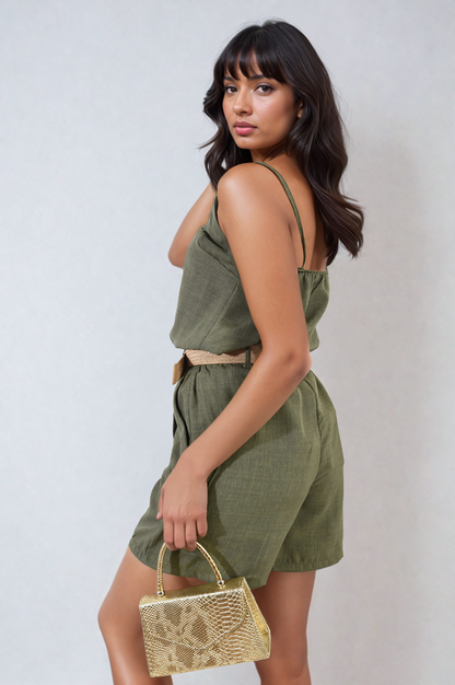 Strappy Button Top - Black River UK