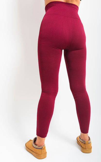 High Waist Tummy Compression Slimming Leggings - Big Size - Black River UK