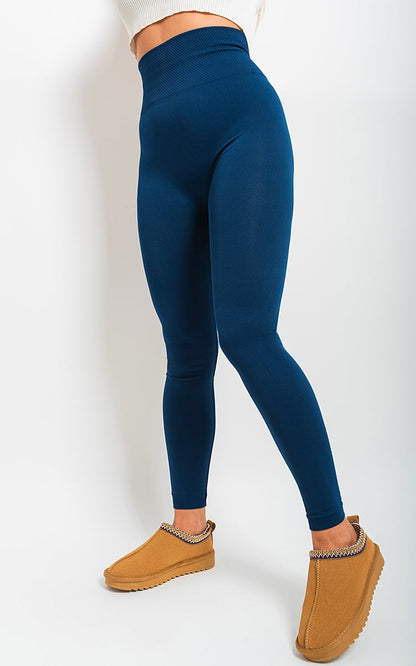 High Waist Tummy Compression Slimming Leggings - Big Size - Black River UK