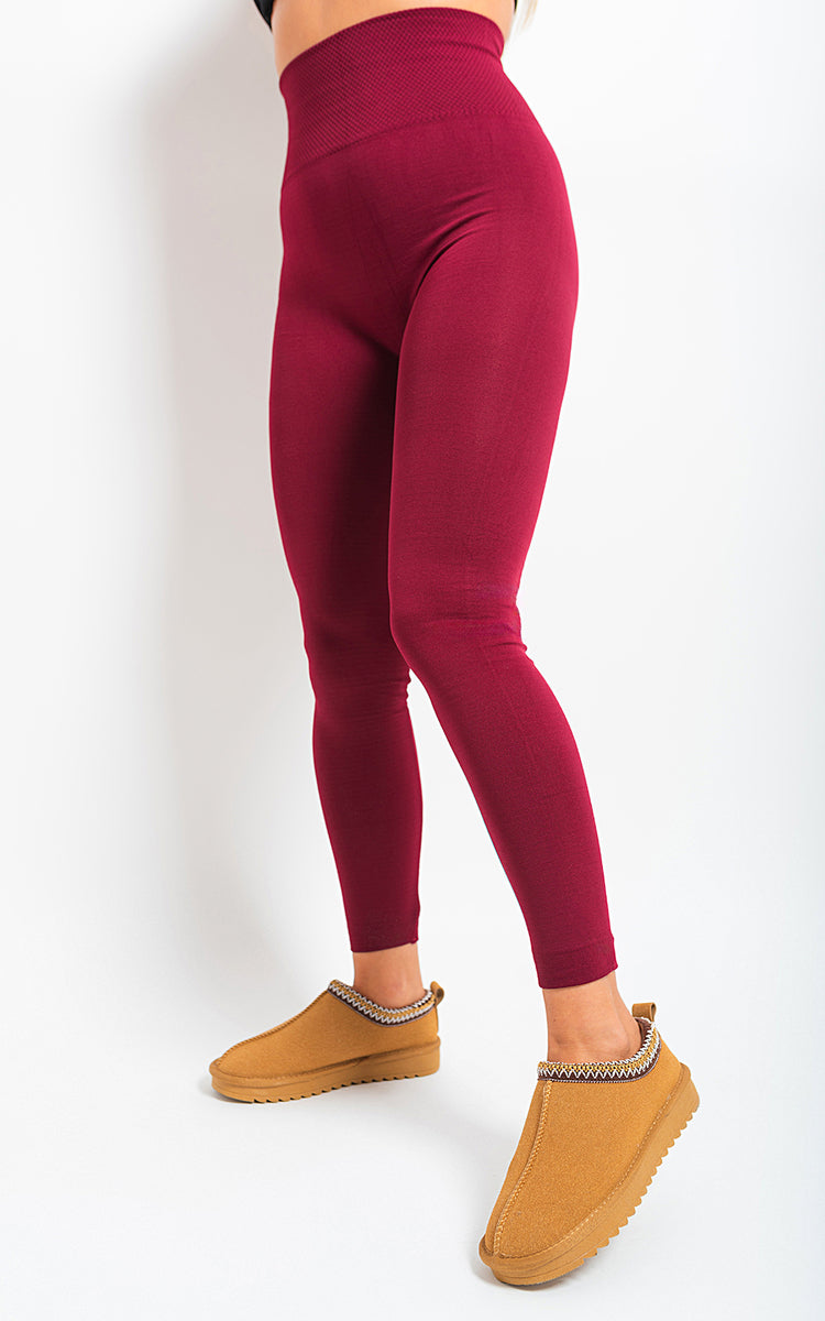 High Waist Tummy Compression Slimming Leggings - Big Size - Black River UK