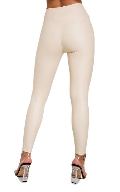 Faux Leather Leggings - Black River UK