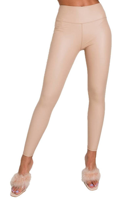 Faux Leather Leggings - Black River UK