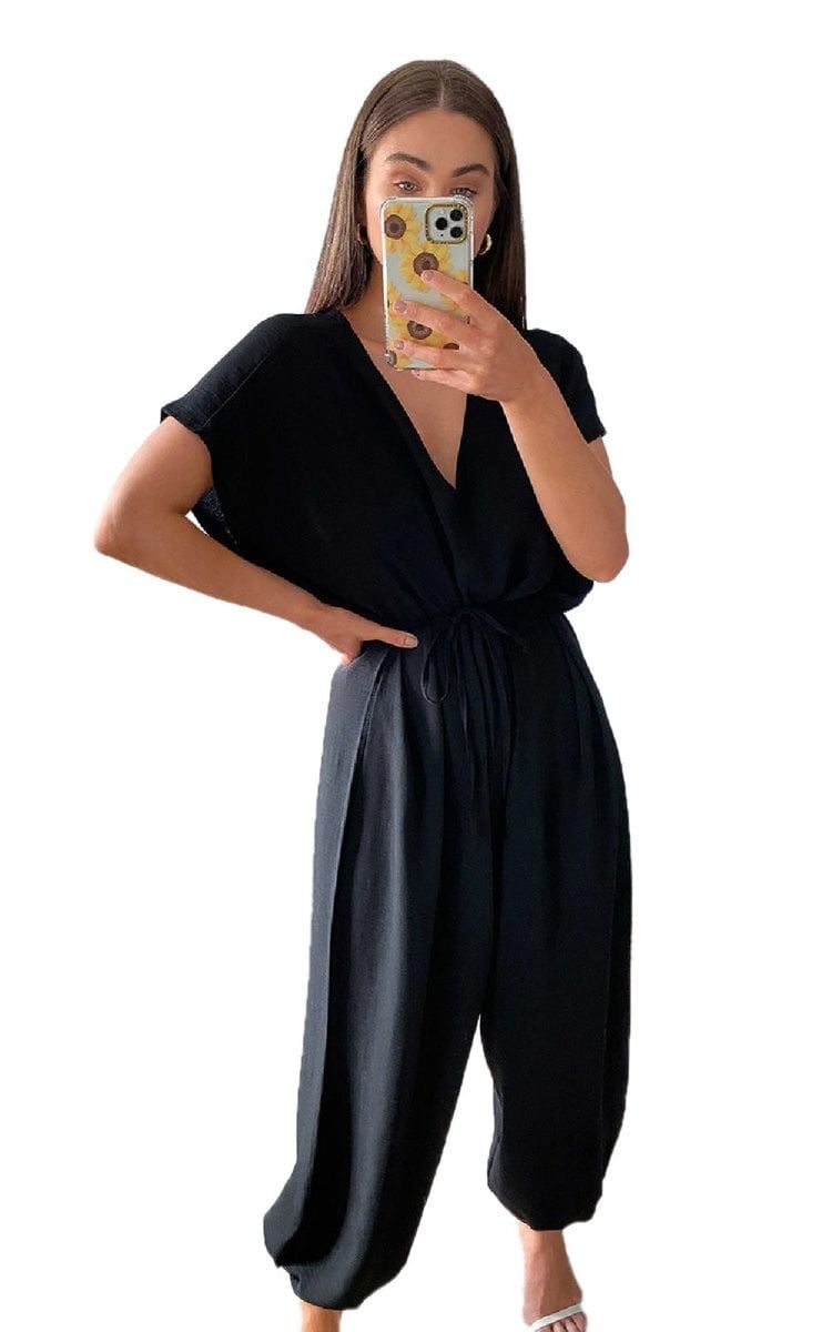 Oversized Jumpsuit - Black River UK
