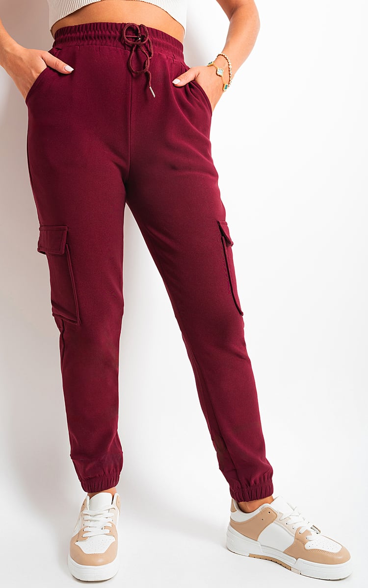 Fleece Lined Cargo Pocket Trouser with Drawstring - Black River UK