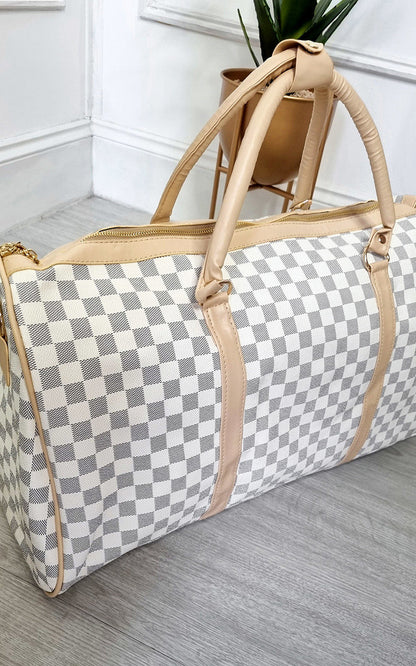 Checked Print Overnight Bag - Black River UK