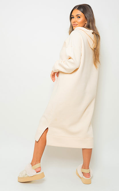 Kangaroo Pocket Long Loose Hoodie - Black River UK