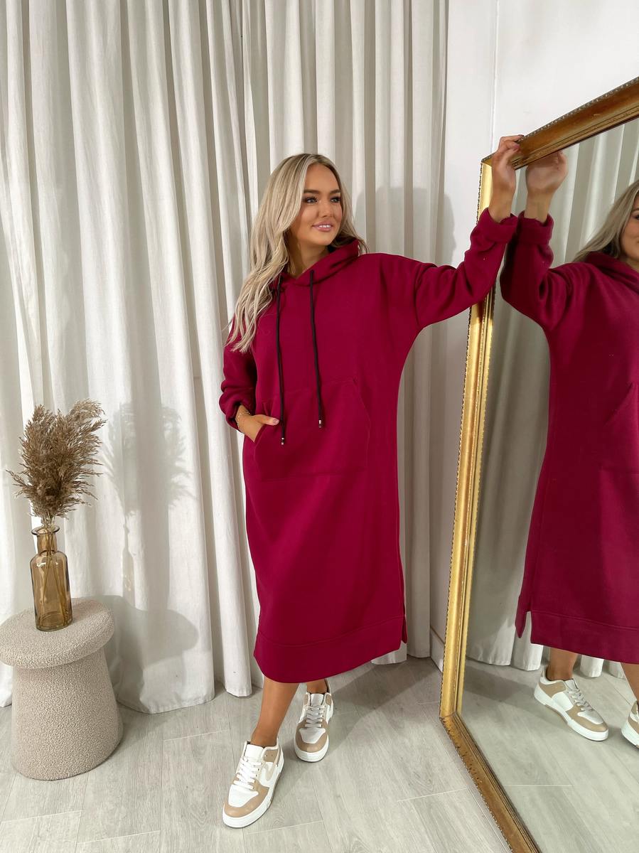 Kangaroo Pocket Long Loose Hoodie