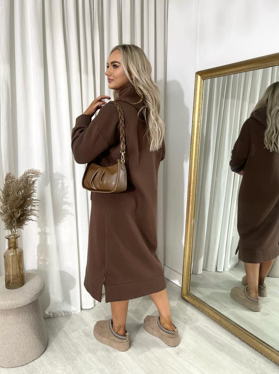 Kangaroo Pocket Long Loose Hoodie