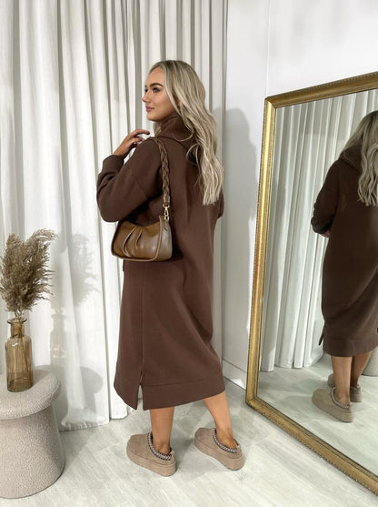 Kangaroo Pocket Long Loose Hoodie