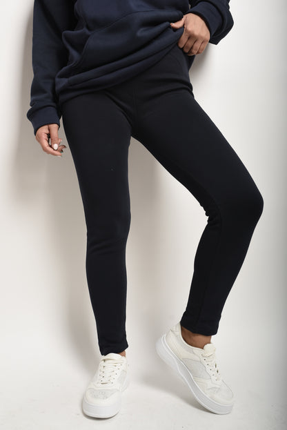 High Waisted Stretch Leggings - Black River UK