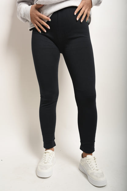 High Waisted Stretch Leggings - Black River UK