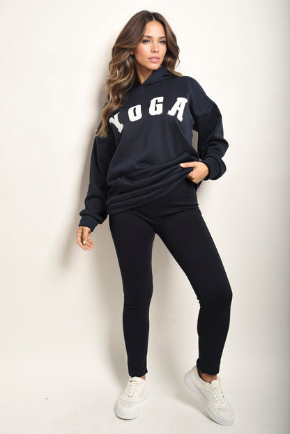 High Waisted Stretch Leggings - Black River UK