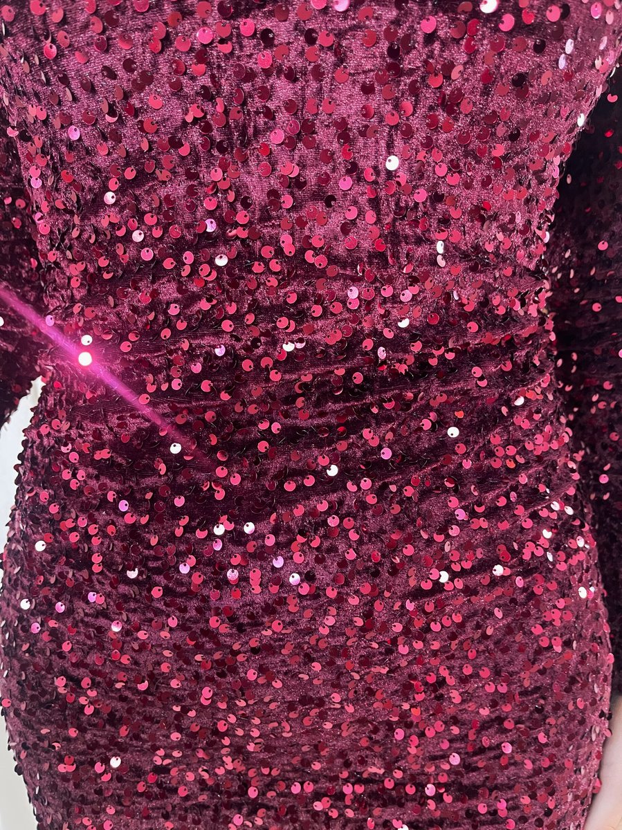 Sequin Long Sleeve Bodycon Mini Dress - Black River UK
