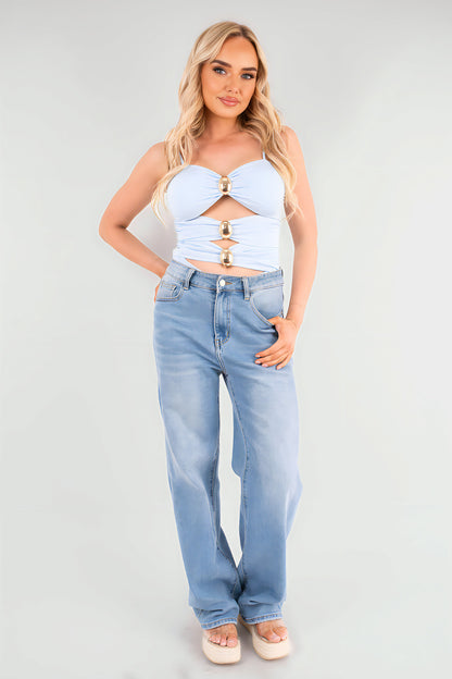 Cut Out Sleeveless Bodysuit - Black River UK