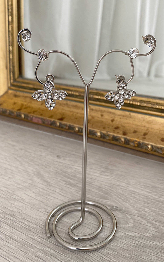 Floral Embellished Earrings - Black River UK