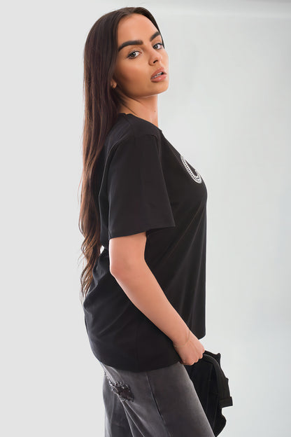 Coco Paris Slogan Short Sleeve Top