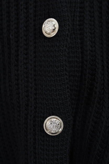 Oversized Chunky Knitted Top - Black River UK