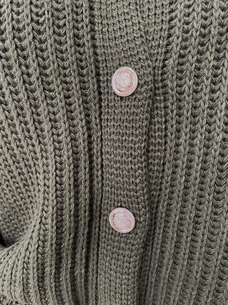 Oversized Chunky Knitted Top - Black River UK