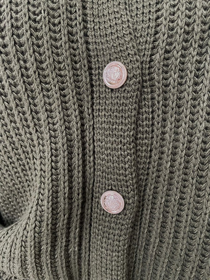 Oversized Chunky Knitted Top - Black River UK