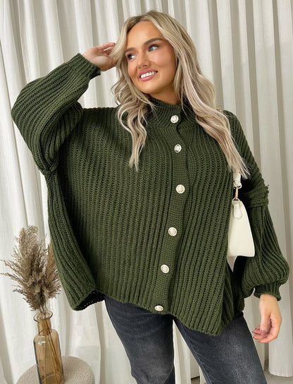 Oversized Chunky Knitted Top - Black River UK