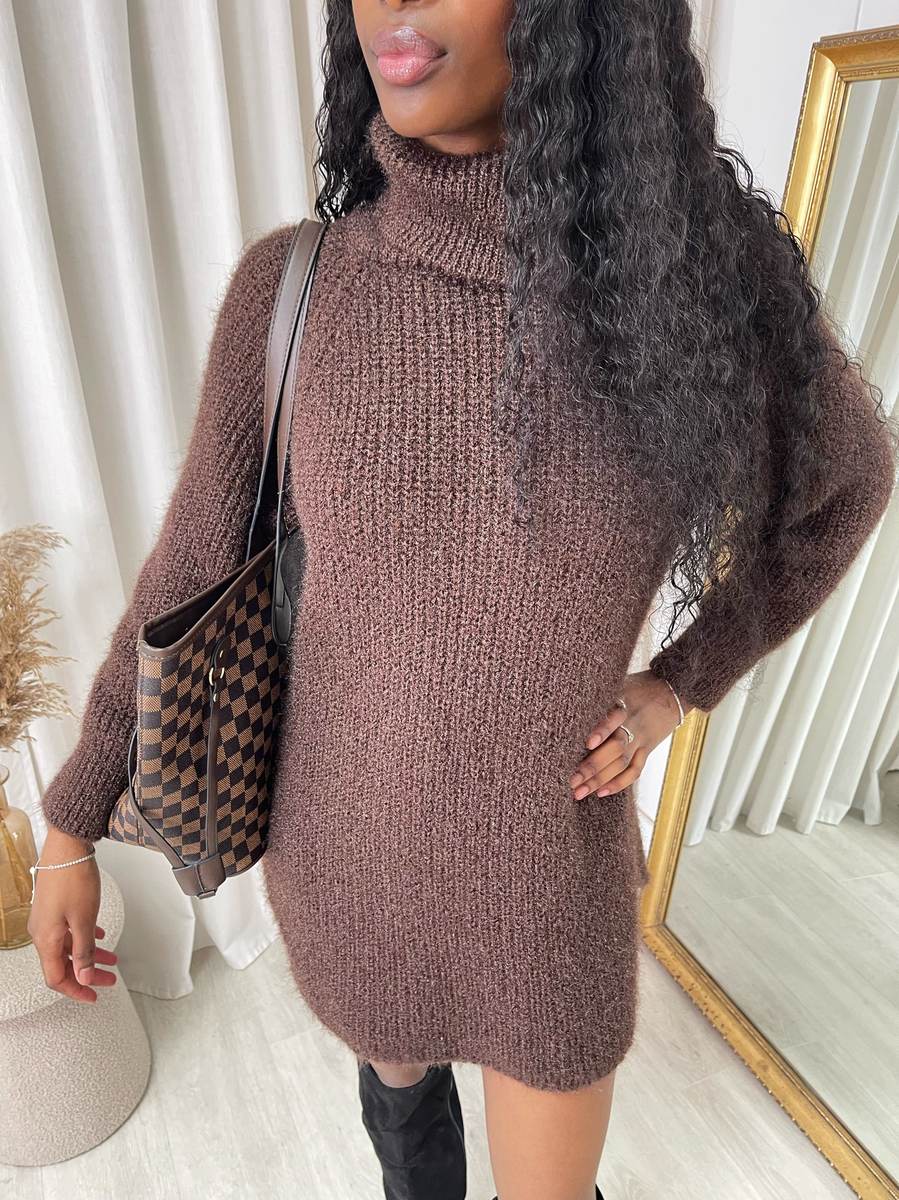 Chunky Roll Neck Knitted Jumper - Black River UK