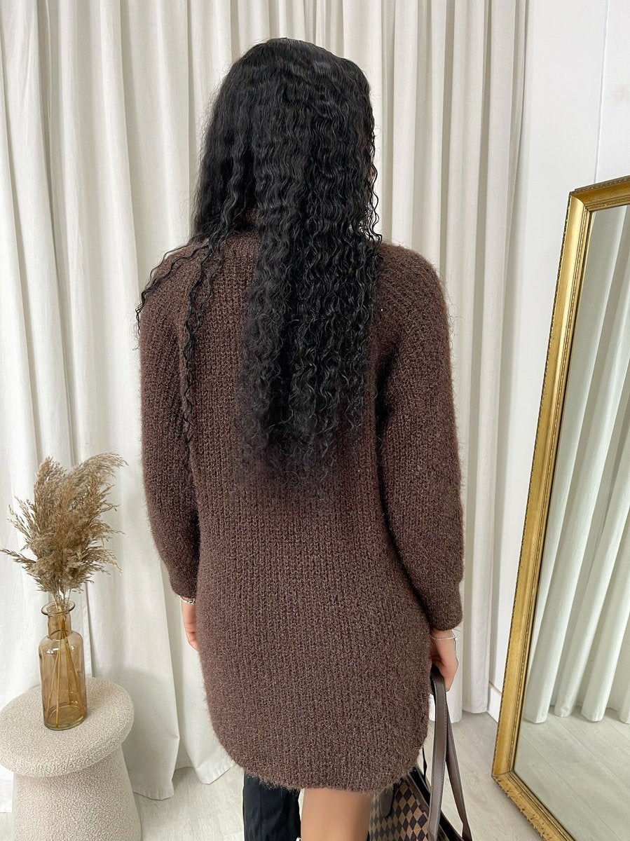 Chunky Roll Neck Knitted Jumper - Black River UK