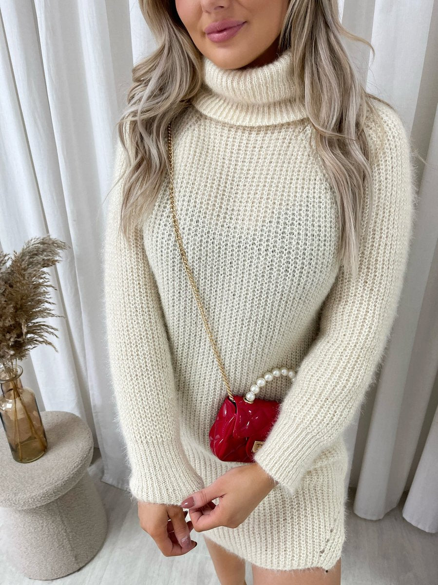 Chunky Roll Neck Knitted Jumper - Black River UK