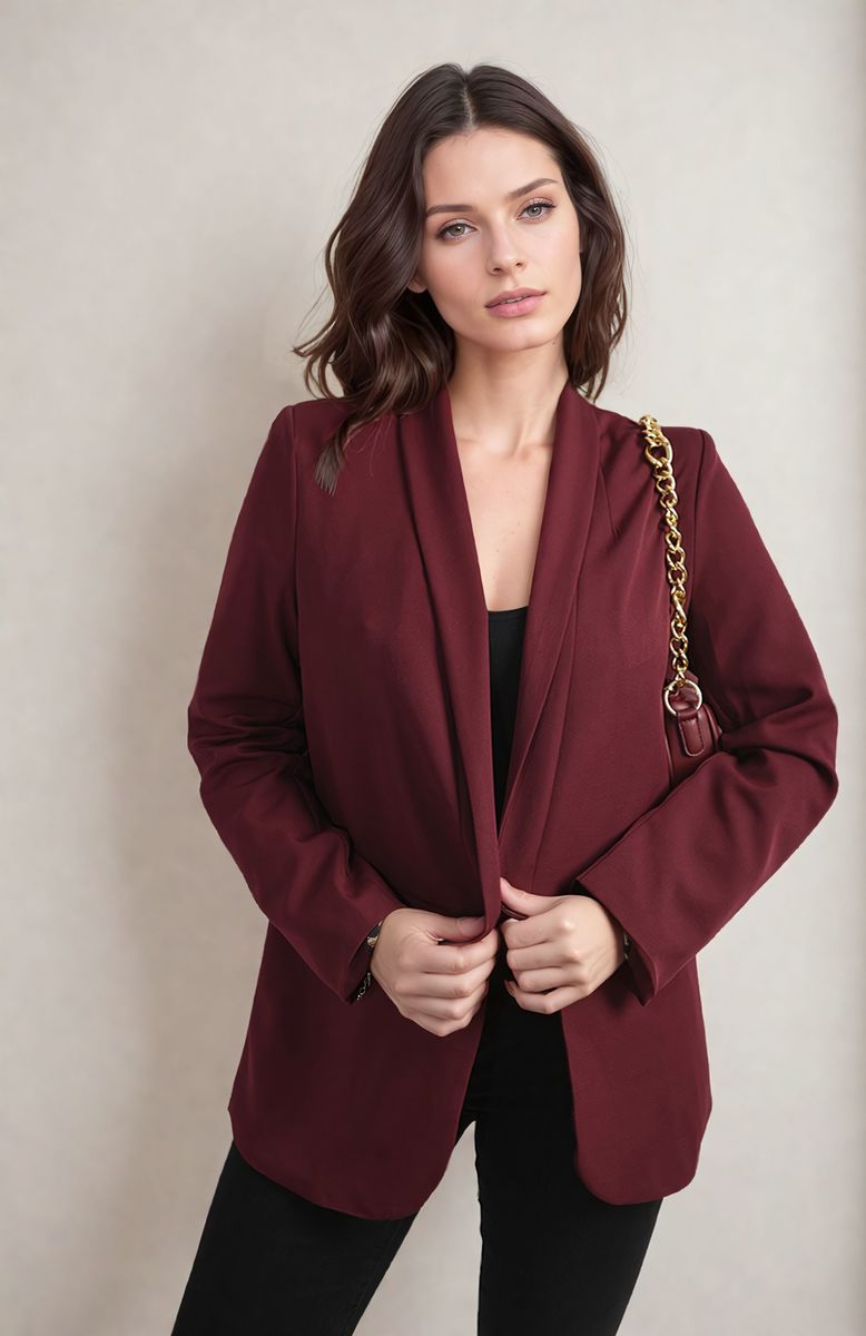 Leopard Print Blazer Jacket - Black River UK