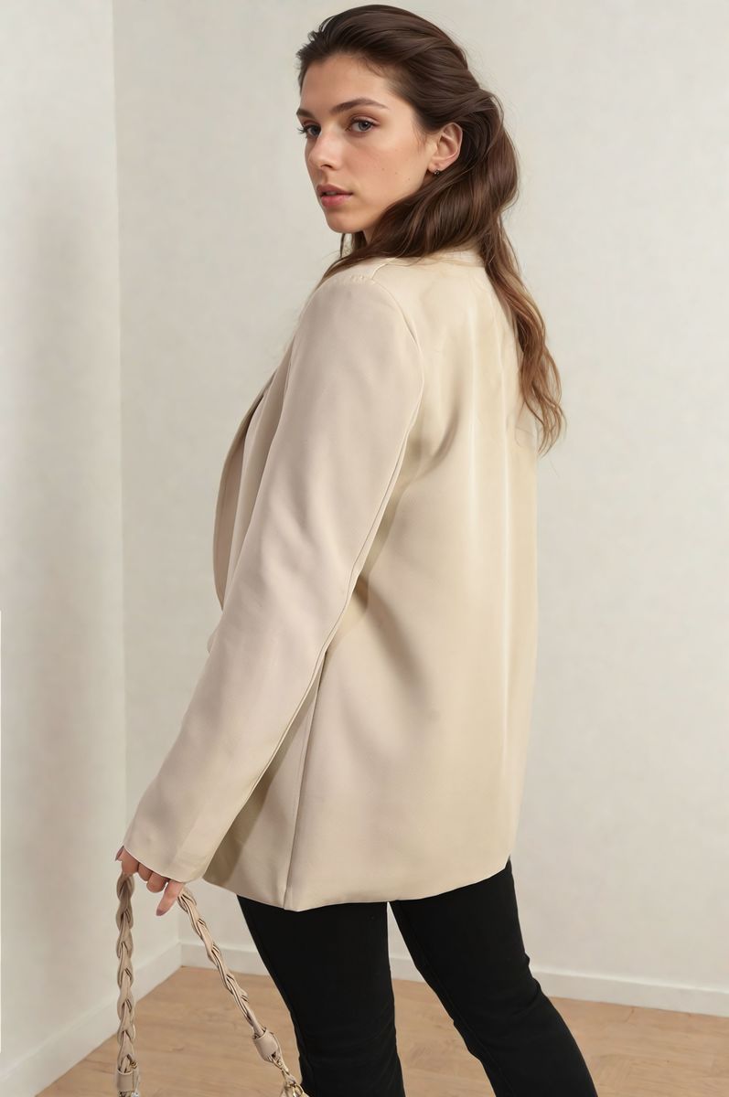 Leopard Print Blazer Jacket - Black River UK