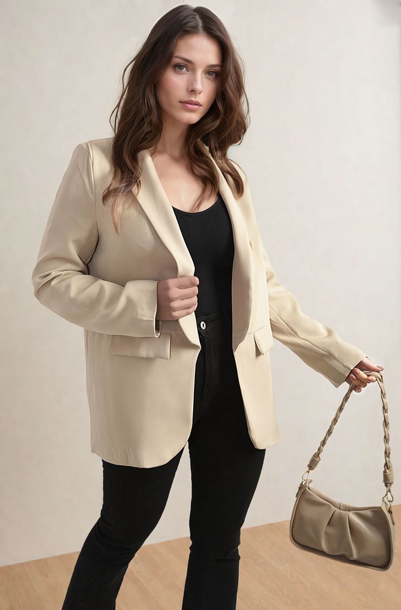 Leopard Print Blazer Jacket - Black River UK