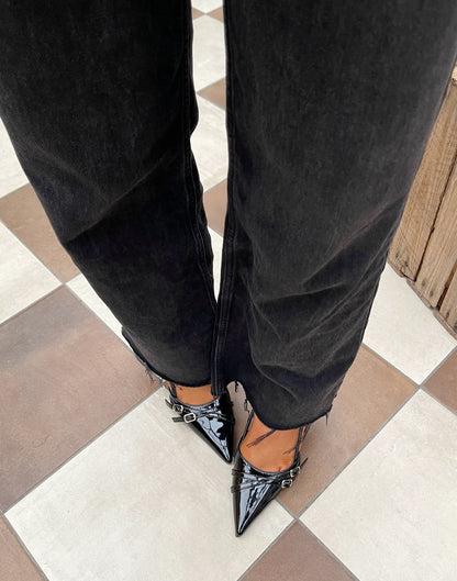 Slingback Strappy Buckle High Heels