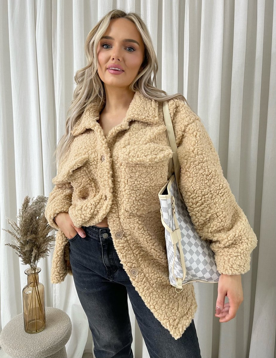 Button Down Collared Winter Coat Jacket - Black River UK